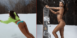 VIDEO/ Morena Tarakut i tunden vithet teksa zhytet në borë gjysmë e zhv eshur