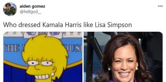 Fotot që po “shokojnë” rrjetin / The Simpsons parashikuan veshjen e Kamala Harris