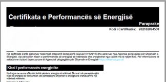 Efiçenca e energjisë, lëshohet certifikata e parë e performancës së energjisë për ndërtesat