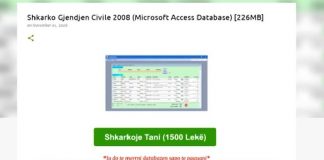 Ja si e kemi blerë online për 1500 lekë databazë-n e plotë të gjendjes civile, të vjedhur në kohën kur PD ishte në pushtet