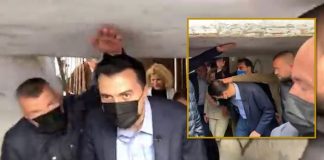 VIDEO/ Qytetari i ruan kokën nga muri, badigardi i Bashës (pasi shtyu një grua) sherr me qytetarin: Mos prek, se të theva në mes