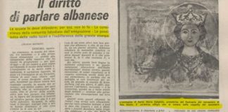 Shkrimi i gazetës italiane në 1980 për të drejtën e arbëreshëve për të folur shqip