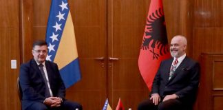 Rama takim bilateral me Kryetarin e Këshillit të Ministrave të Bosnjës dhe Hercegovinës
