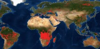 Pamjet nga NASA, bota në ‘flakë’