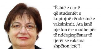 Mesazhi për vaksinimin i prof. Aurela Anastasit: Studentët, një forcë e madhe për të ndërgjegjsuar të tjerët se shpëton jetë