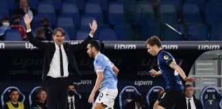 Lazio i shkakton humbjen e parë Inter-it në kamionat. Sherr dhe polemika në Olimpico