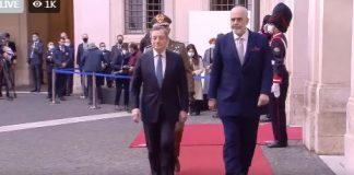 Kryeministri Rama pritet në Itali me ceremoni zyrtare nga homologu, Draghi