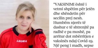 Apeli i Ela Tases: Vaksinimi, i vetmi shpëtim për jetën dhe shëndetin