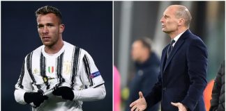 U vonua në stërvitje, Allegri e lë jashtë Arthurin