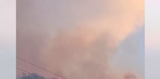 Zjarr i fuqishëm në ish-depozitat e karburantit në Ballsh, autoritetet mbërrijnë në vendngjarje (VIDEO)