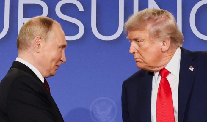 U.S. President Trump meets with Russian President Putin in Alaska