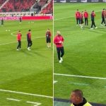 Atmosferë e vakët në ‘Duboçica’, futbollistët e Kombëtares prekin fushën e stadiumit