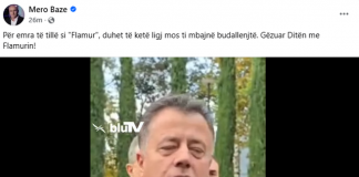 Ironia e Mero Bazes: Emrat ‘Flamur’ duhet të ketë ligj të mos i mbajnë budallenjtë