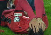 Broja, dëmtim dhe lot/ Sulmuesi, fatkeq ndaj Anglisë, del nga fusha me barrel