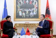 Marta Kos takim me kreun e Kuvendit, Niko Peleshi, në fokus konsensusin politik