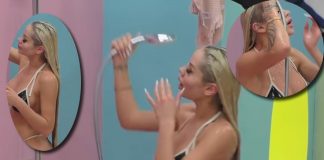 E lagur nga uji i nxehtë dhe me bikini, banorja e BBV ngre temperaturat me pamjet hot nga kabina e dushit! Këngëtarja s’lë vend për imagjinatën