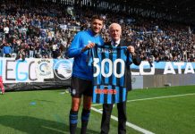 Gjimshiti shndërrohet në legjendë të Atalantës, 300 paraqitje me skuadrën