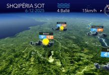 Vranësira dhe reshje shiu në pjesën më të madhe të vendit, si pritet të jetë moti për sot