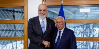 Kryeministri Rama në Bruksel, takon Presidentin e Këshillit të Europës Antonio Costa