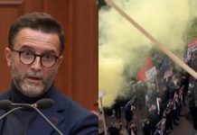 “Protesta e frikshme e Gones” – Braçe tallet me partinë “Mundësia” e Shehajn: 90 vetë 2 gërneta dhe pema