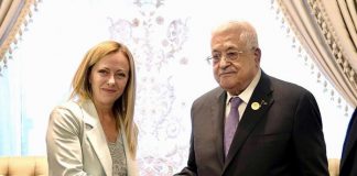 Meloni priti në takim presidentin palestinez Mahmoud Abbas