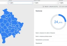 24.91% e qytetarëve votuan që prej orës 07:00