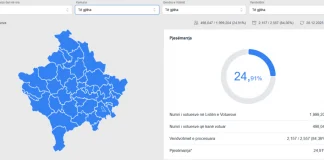 24.91% e qytetarëve votuan që prej orës 07:00