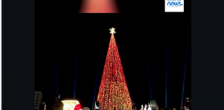 Magjia e festave të fundvitit! Tirana “ndez” dritat e pemës gjigande në sheshin “Skënderbej”