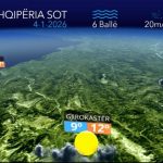 Vranësira dhe reshje shiu në të gjithë territorin, parashikimi i motit për ditën e sotme