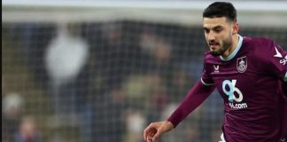 Broja luan 64 minuta si titullar, por Burnley humbet