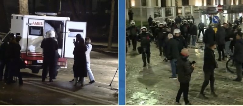Protesta e opozitës  Policia  Disa efektivë të lënduar