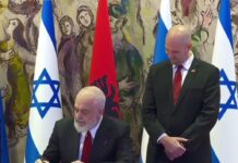 Rama pritet me ceremoni zyrtare në parlamentin izraelit