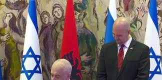Rama pritet me ceremoni zyrtare në parlamentin izraelit