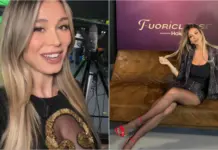 Foto/ Më seksi se kurrë, prezantuesja e njohur italiane merr të gjithë vëmendjen e ndeshjes Inter-Napoli