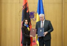 Spiropali pritet në Kiev nga homologu ukrainas: Shqipëria do të qëndrojë me Ukrainën në rrugën drejt një paqeje të drejtë dhe për të ardhmen e përbashkët europiane