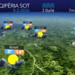 Vranësira e reshje shiu, parashikimi i motit për sot