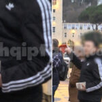 Pa nisur protesta e Partisë Demokratike, i mituri mban në dorë pllaka guri! I hedh drejt kryeministrisë