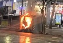 Akte vandale në rrugët e Tiranës, militantët e Berishës i vënë flakën koshit të mbeturinave