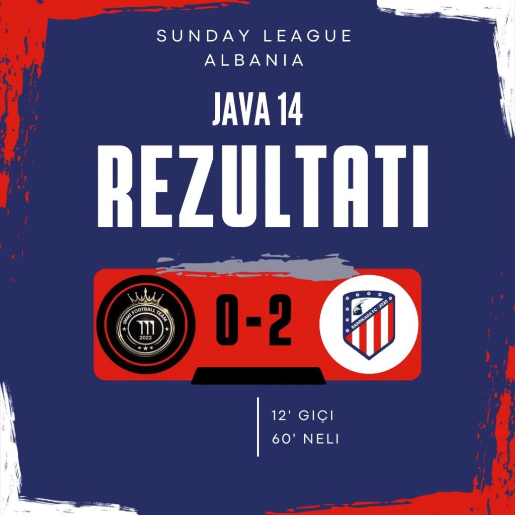  Sunday League   Barrikada merr fitoren e radhës  mposht Immin 2   0