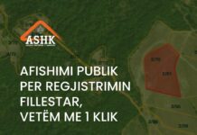 Afishimi Publik i Regjistrimit Fillestar, tani edhe online