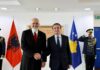 FOTOLAJM/ Kryeministri Rama në Prishtinë, pritet nga homologu Albin Kurti me ceremoni zyrtare