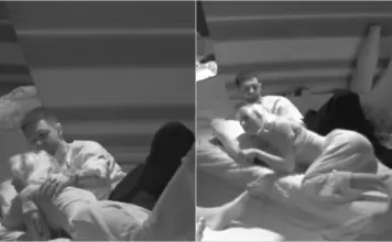 Video/ A po krijohet çifti më i ri në shtëpi? Selin ngrihet nga krevati i saj dhe shtrihet pranë Gimbos