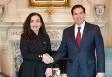 Presidentja Osmani pritet në takim nga Sekretari amerikan i Shtetit, Marco Rubio, zbardhen diskutimet