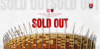 Shiten të gjitha biletat e vëna në dispozicion për tifozët shqiptarë në “PGE Narodowy” për sfidën Poloni – Shqipëri