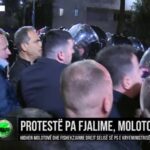Flamur Noka përplaset me policinë, thyen kordonin e sigurisë pranë Piramidës, hidhen molotovë