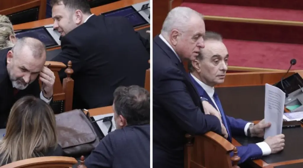 Fotolajm  Opozita  zbutet  pas protestës dhe djegies me molotov të ish vilës së Enver Hoxhës  rikthehet e qetë në Kuvend  Çfarë ndodhi në seancë