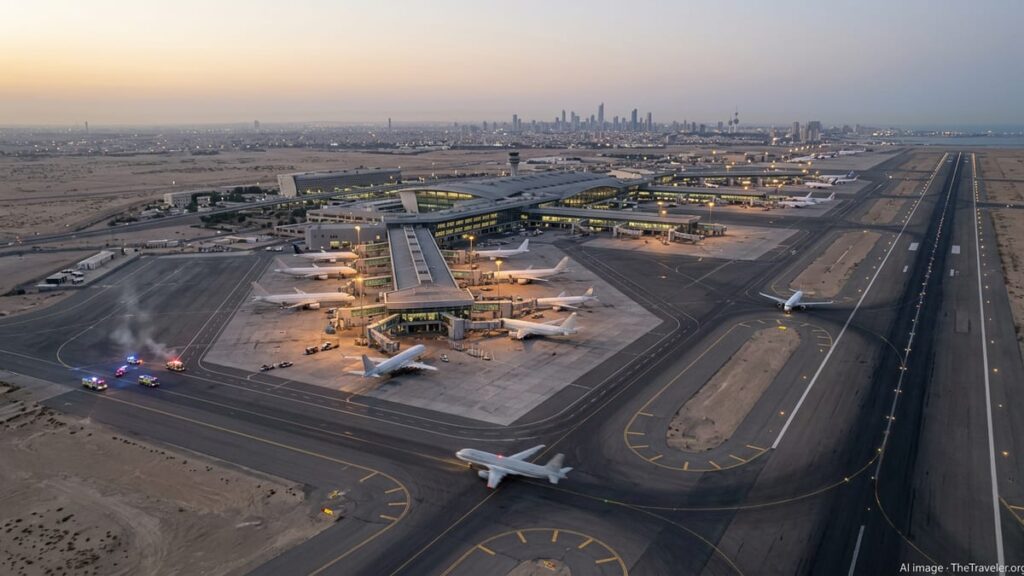 Dronët iranianë godasin Aeroportin Ndërkombëtar të Kuvajtit