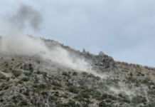 Shkëmbinjtë që kërcënonin rrugën në Torovicë/ Forcat xheniere në Lezhë realizojnë shpërthimin e kontrolluar