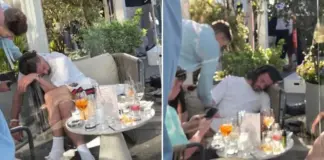 Ylli i futboollit anglez kapet “mat” i dehur duke fjetur në lokal, imazhet virale