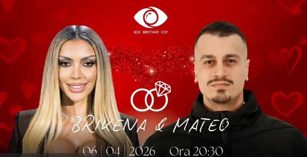Zarf në shtëpi  Dasma e dytë në Big Brother  Brikena dhe Mateo kurorëzojnë sot dashurinë e tyre